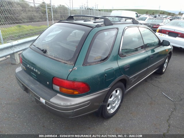 JF1GF4858XH812989 - 1999 SUBARU IMPREZA OUTBACK SPORT GREEN photo 4