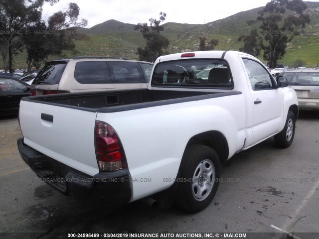 5TENX22NX8Z503066 - 2008 TOYOTA TACOMA WHITE photo 4