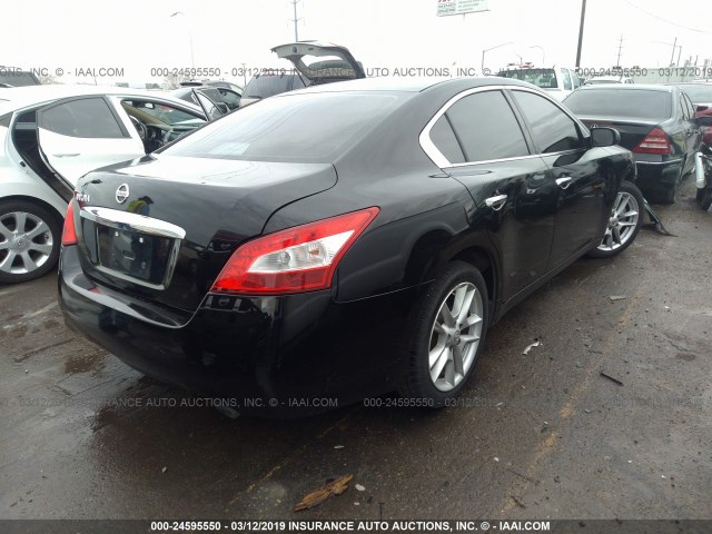 1N4AA51E29C842610 - 2009 NISSAN MAXIMA S/SV BLACK photo 4