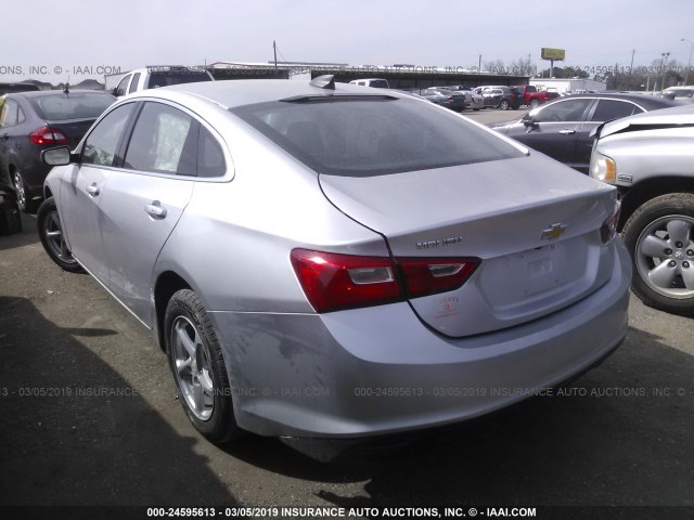 1G1ZB5STXHF201217 - 2017 CHEVROLET MALIBU LS SILVER photo 3