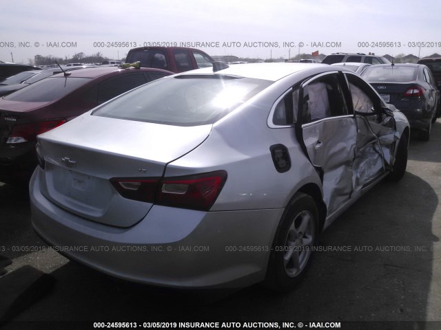 1G1ZB5STXHF201217 - 2017 CHEVROLET MALIBU LS SILVER photo 4