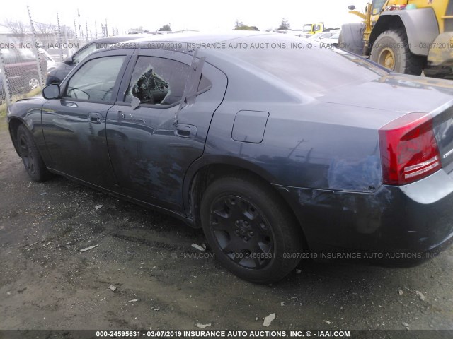 2B3KA43R57H640915 - 2007 DODGE CHARGER SE/SXT BLACK photo 3