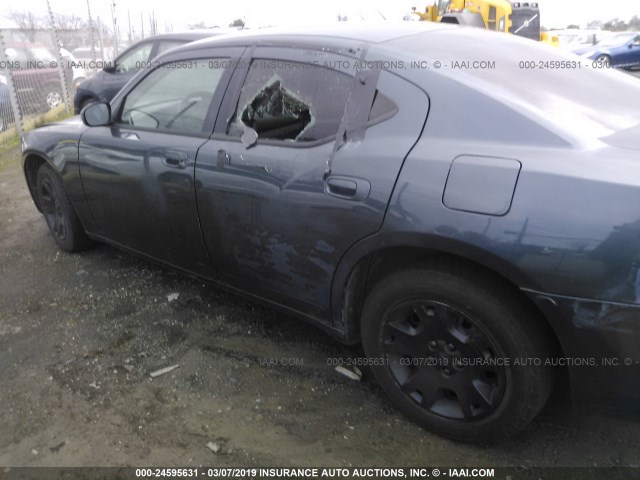 2B3KA43R57H640915 - 2007 DODGE CHARGER SE/SXT BLACK photo 6