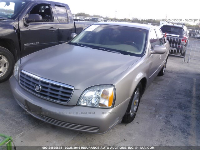 1G6KE57Y42U158164 - 2002 CADILLAC DEVILLE DHS Ոսկեգույն լուսանկար 2