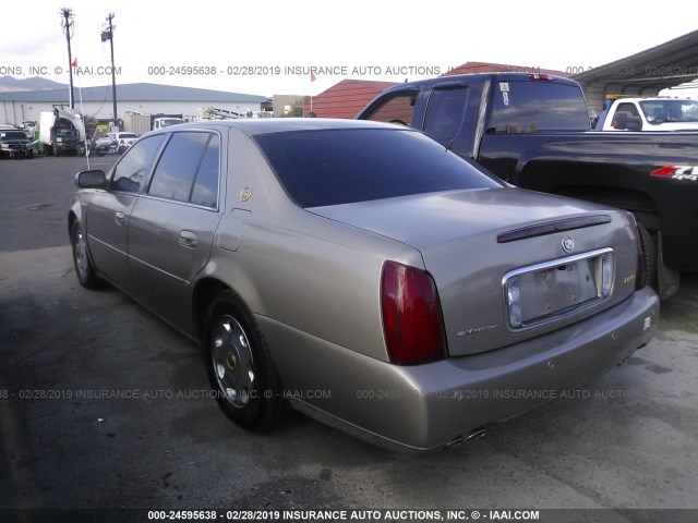 1G6KE57Y42U158164 - 2002 CADILLAC DEVILLE DHS Ոսկեգույն լուսանկար 3