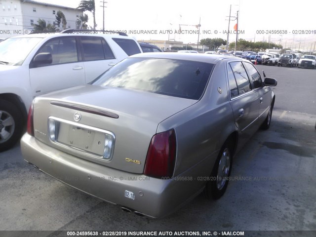 1G6KE57Y42U158164 - 2002 CADILLAC DEVILLE DHS Ոսկեգույն լուսանկար 4