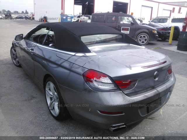 WBALZ3C51CDL71240 - 2012 BMW 650 I GRAY photo 3