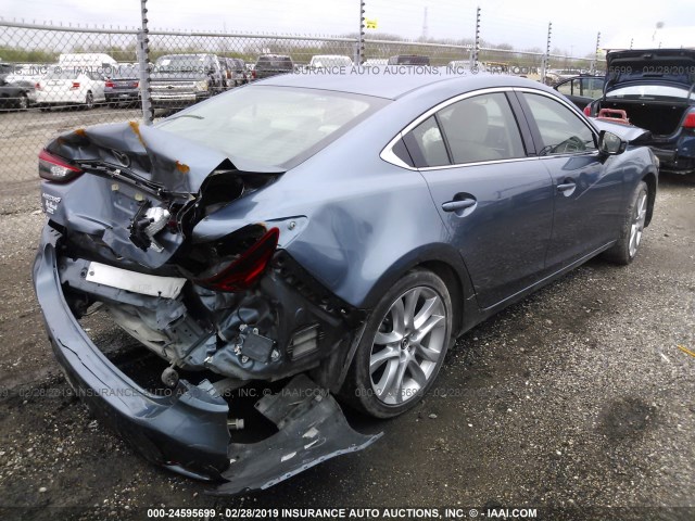 JM1GJ1V6XE1155560 - 2014 MAZDA 6 TOURING BLUE photo 4