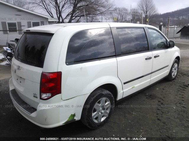 2C4RDGAG7CR178014 - 2012 DODGE RAM VAN WHITE photo 4