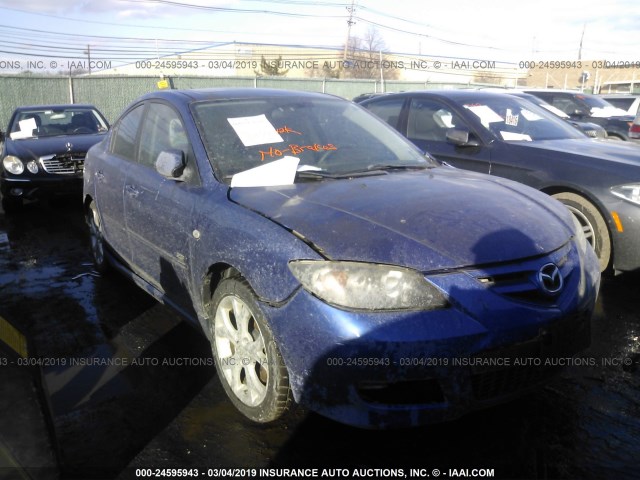 JM1BK324681874444 - 2008 MAZDA 3 S BLUE photo 1