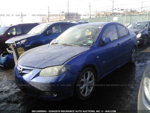 JM1BK324681874444 - 2008 MAZDA 3 S BLUE photo 2