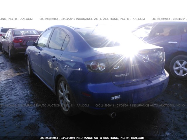 JM1BK324681874444 - 2008 MAZDA 3 S BLUE photo 3