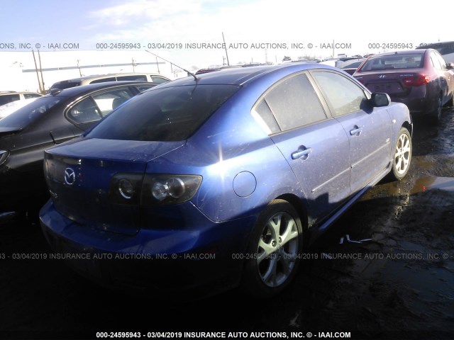 JM1BK324681874444 - 2008 MAZDA 3 S BLUE photo 4