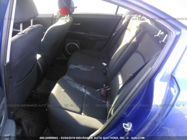 JM1BK324681874444 - 2008 MAZDA 3 S BLUE photo 8