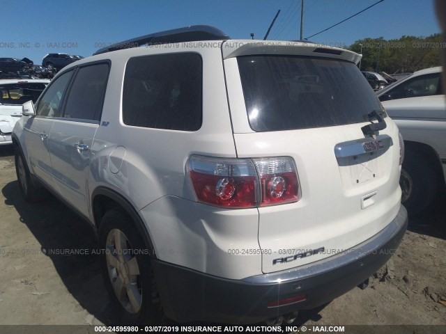 1GKER33797J114335 - 2007 GMC ACADIA SLT-2 WHITE photo 3