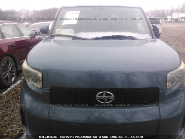 JTLKE50E281051335 - 2008 TOYOTA SCION XB BLUE photo 6