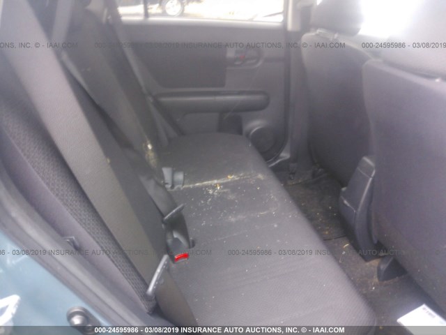 JTLKE50E281051335 - 2008 TOYOTA SCION XB BLUE photo 8