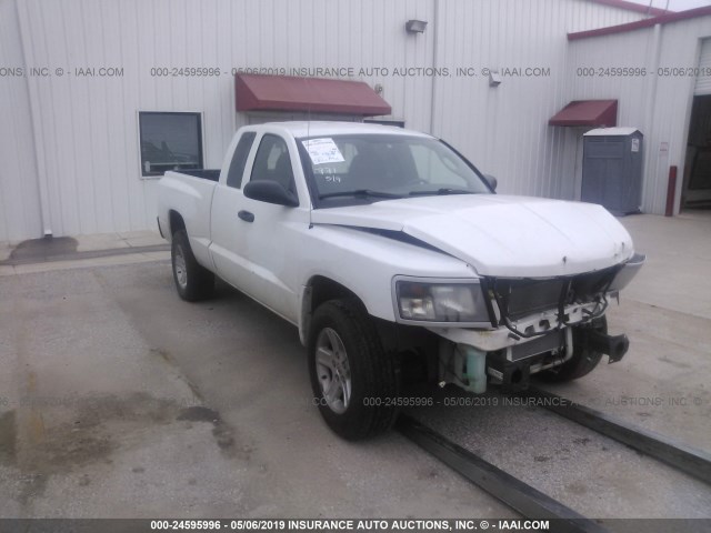 1D7CE3BK0AS244547 - 2010 DODGE DAKOTA SXT WHITE photo 1