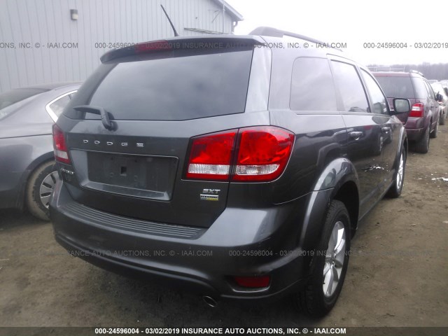 3C4PDCBGXET250581 - 2014 DODGE JOURNEY SXT GRAY photo 4