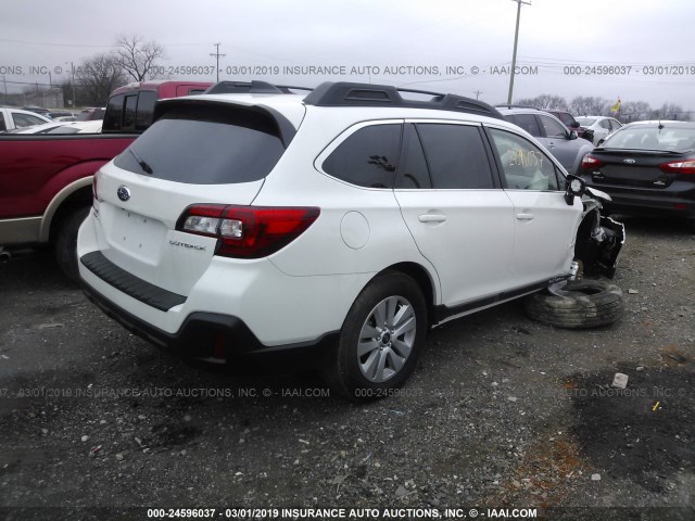 4S4BSAHC7K3218764 - 2019 SUBARU OUTBACK 2.5I PREMIUM WHITE photo 4