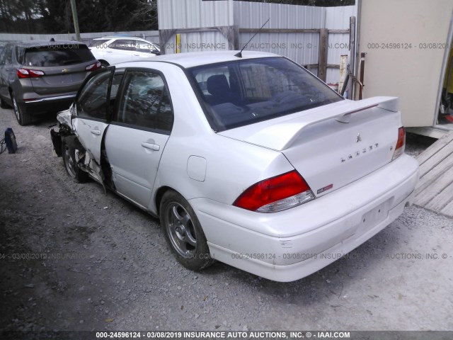 JA3AJ86E62U037955 - 2002 MITSUBISHI LANCER OZ RALLY WHITE photo 3