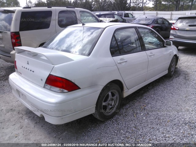 JA3AJ86E62U037955 - 2002 MITSUBISHI LANCER OZ RALLY WHITE photo 4