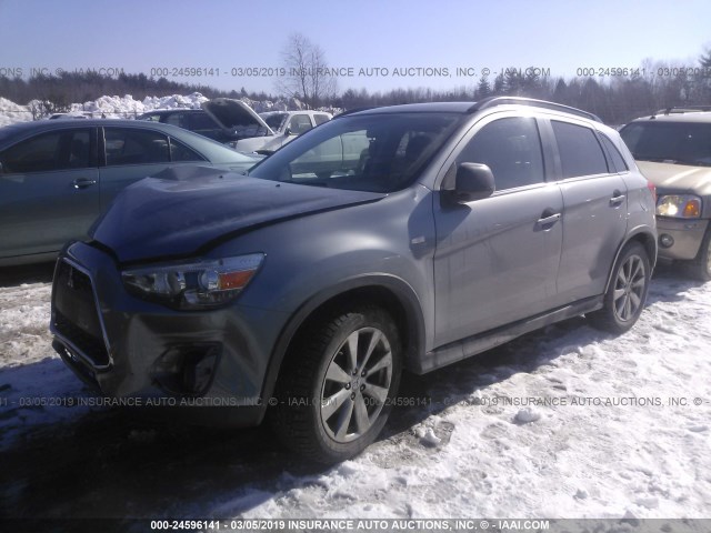 4A4AR5AU0DE016919 - 2013 MITSUBISHI OUTLANDER SPORT LE GRAY photo 2