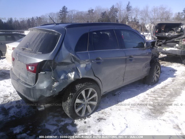 4A4AR5AU0DE016919 - 2013 MITSUBISHI OUTLANDER SPORT LE GRAY photo 4