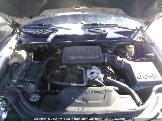 1J8GW68J04C153679 - 2004 JEEP GRAND CHEROKEE OVERLAND SILVER photo 10