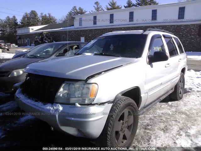 1J8GW68J04C153679 - 2004 JEEP GRAND CHEROKEE OVERLAND SILVER photo 2