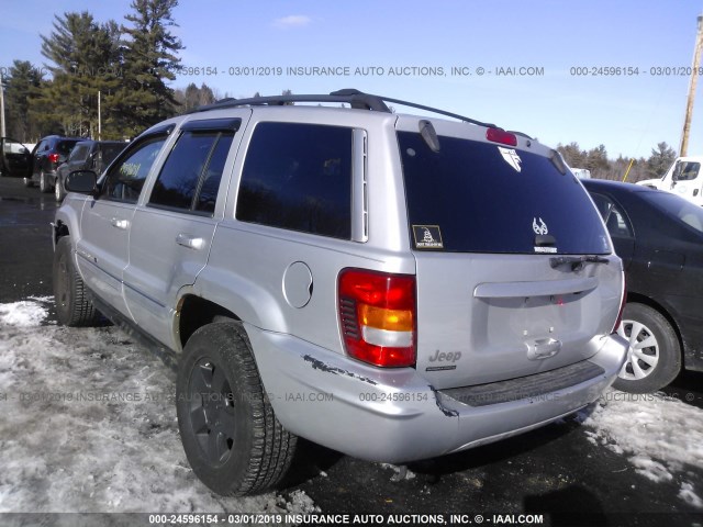 1J8GW68J04C153679 - 2004 JEEP GRAND CHEROKEE OVERLAND SILVER photo 3