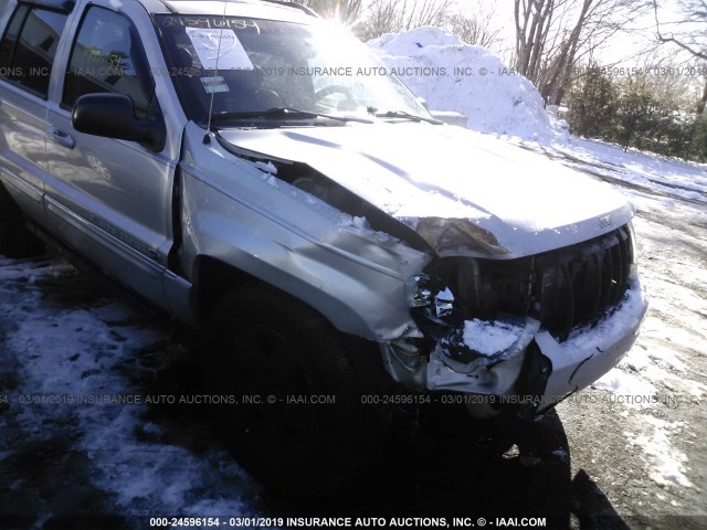 1J8GW68J04C153679 - 2004 JEEP GRAND CHEROKEE OVERLAND SILVER photo 6