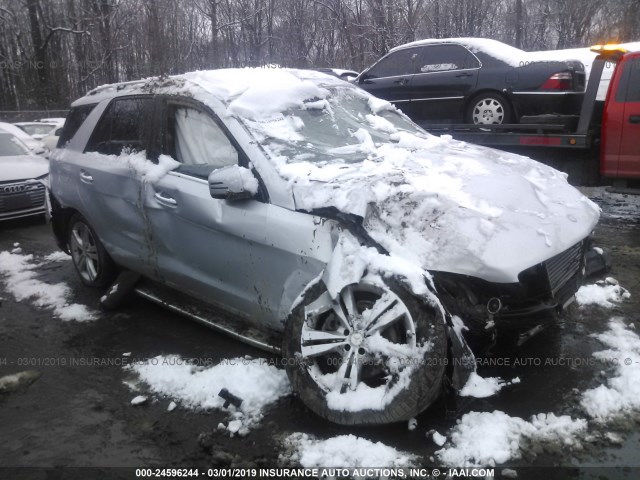 4JGDA0EB6FA513907 - 2015 MERCEDES-BENZ ML 250 BLUETEC SILVER photo 1