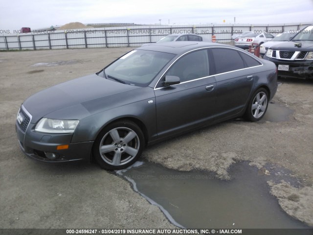 WAUBH74F18N115615 - 2008 AUDI A6 S-LINE 3.2 GRAY photo 2