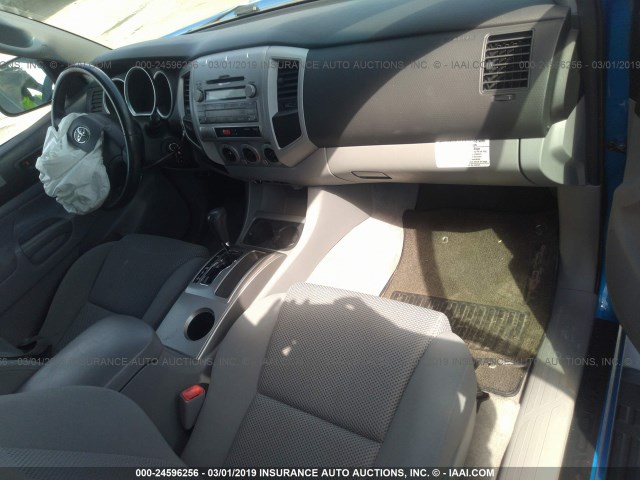 5TEJU4GN0AZ719574 - 2010 TOYOTA TACOMA DOUBLE CAB PRERUNNER BLUE photo 5