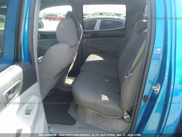 5TEJU4GN0AZ719574 - 2010 TOYOTA TACOMA DOUBLE CAB PRERUNNER BLUE photo 8