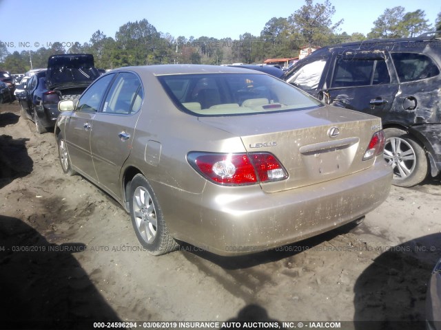 JTHBF30G630112018 - 2003 LEXUS ES 300 GOLD photo 3