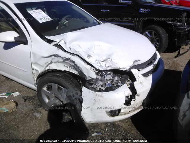 1G1AL55F877127305 - 2007 CHEVROLET COBALT LT WHITE photo 6