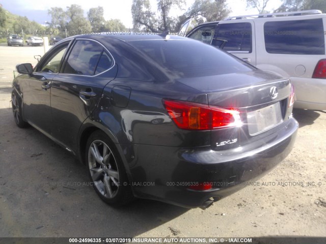 JTHBK262192084224 - 2009 LEXUS IS 250 GRAY photo 3