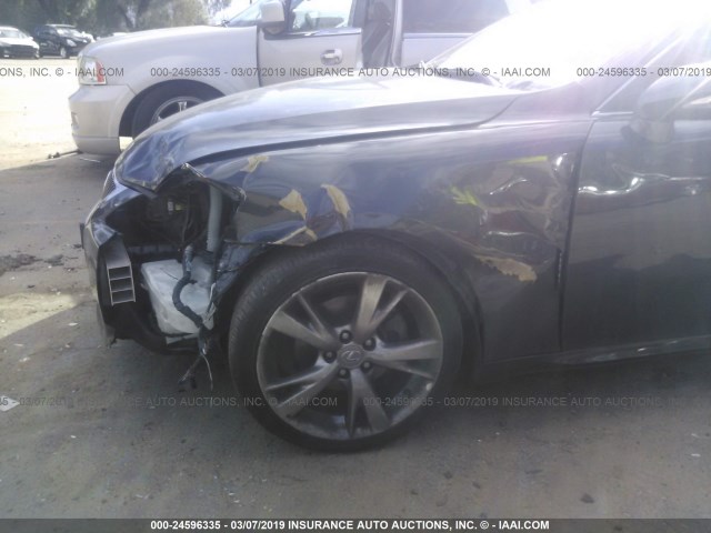 JTHBK262192084224 - 2009 LEXUS IS 250 GRAY photo 6