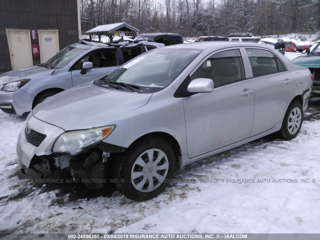 1NXBU4EE5AZ192773 - 2010 TOYOTA COROLLA S/LE/XLE SILVER photo 2