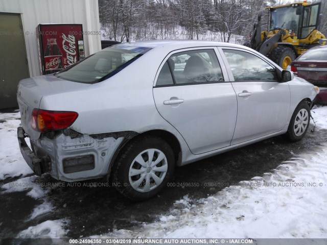 1NXBU4EE5AZ192773 - 2010 TOYOTA COROLLA S/LE/XLE SILVER photo 4