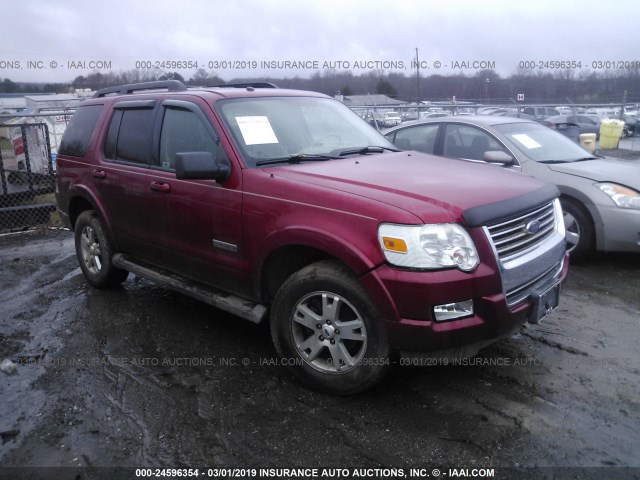 1FMEU63E67UB32974 - 2007 FORD EXPLORER XLT RED photo 1