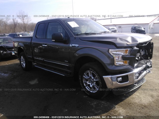 1FTEX1EP3GKF77231 - 2016 FORD F150 SUPER CAB GRAY photo 1