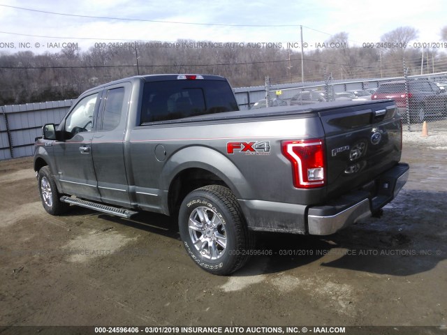 1FTEX1EP3GKF77231 - 2016 FORD F150 SUPER CAB GRAY photo 3