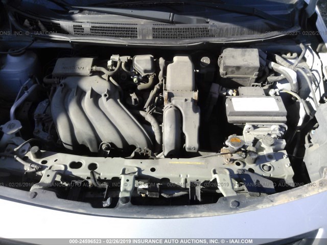 3N1CN7AP5CL883882 - 2012 NISSAN VERSA S/SV/SL SILVER photo 10