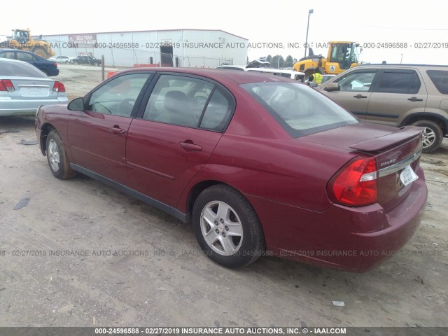 1G1ZT54835F221262 - 2005 CHEVROLET MALIBU LS BURGUNDY photo 3