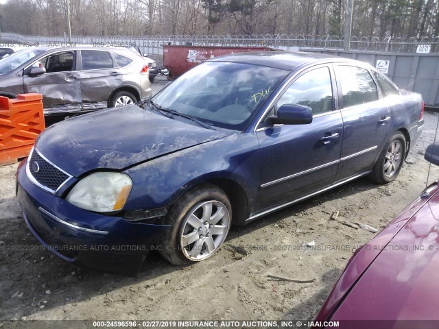 1FAHP24155G173031 - 2005 FORD FIVE HUNDRED SEL BLUE photo 2