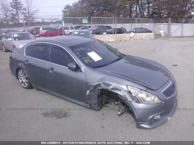 JN1CV6AR6AM455253 - 2010 INFINITI G37 GRAY photo 1