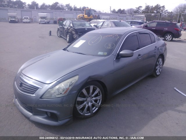 JN1CV6AR6AM455253 - 2010 INFINITI G37 GRAY photo 2